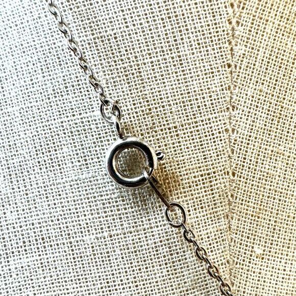 Silver tone C monogram pendant necklace - Picture 5 of 6